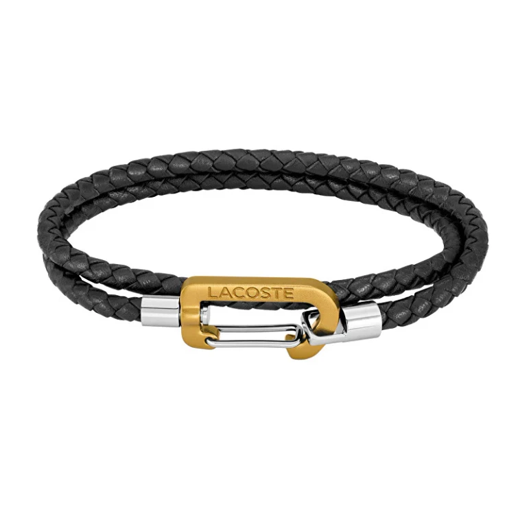 Black Matte Woven Leather Bracelet 2040316