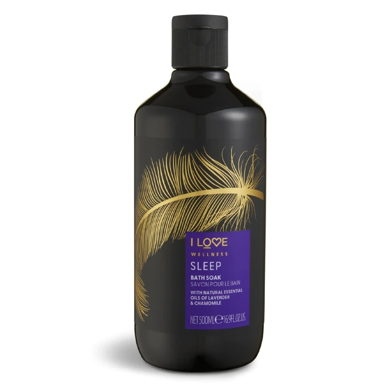 , Wellness Sleep, Essential Oils, Nourishing and Moisturizing, Chamomile and Lavender, Shower Gel, 500 ml