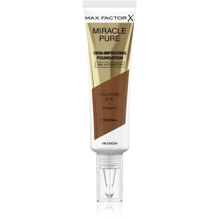 Miracle Pure Hyaluronic Acid Radiant Liquid Foundation and Serum 2 in 1 Cocoa 100 SPF 30 30 ml