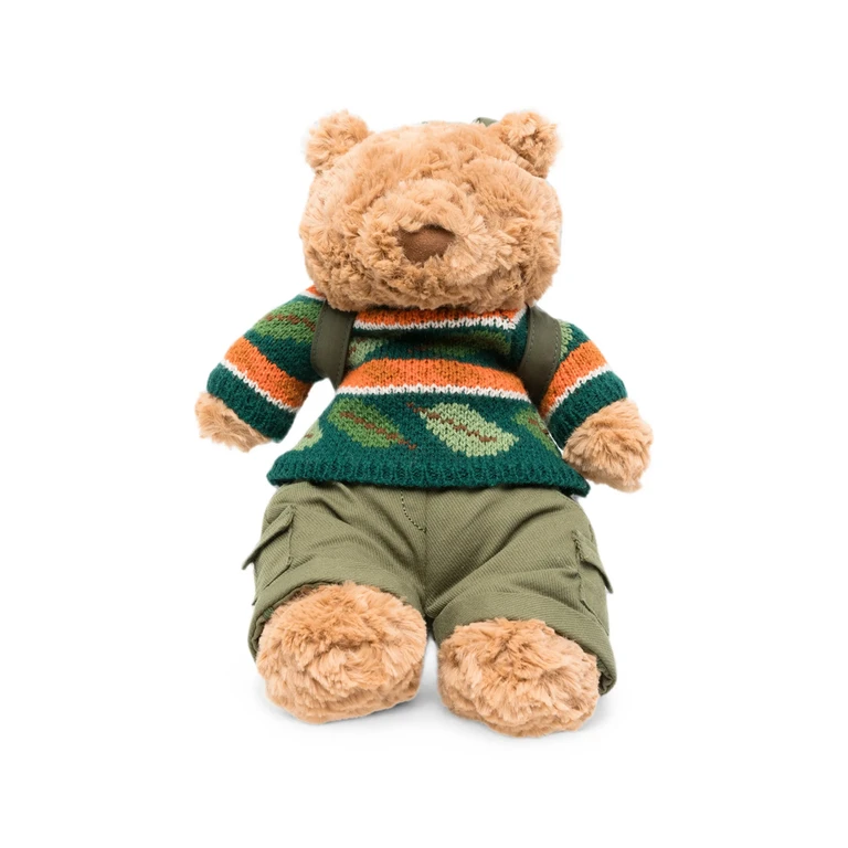 Jouet Jellycat moyen ours Bartholomew avec tenue de randonnée