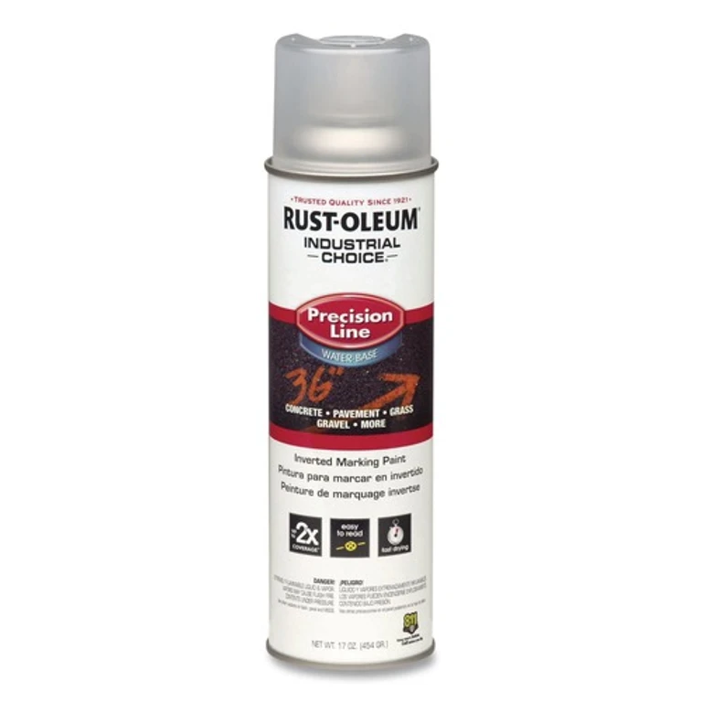 1801838 Industrial Choice M1800 System 17 oz. Aerosol Can Water-Based Precision Line Marking Paint - Gloss Clear (12/Carton)