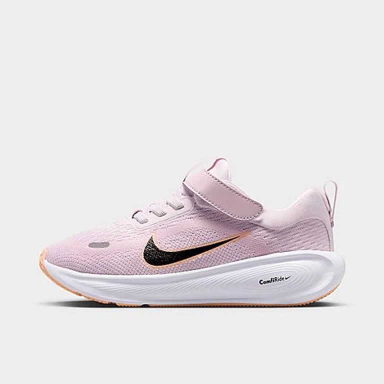 Nike Little Kids Stellar Ride Stretch Lace Running Shoes in Bleached Lilac/Pink Foam/Sunset Haze Size: 1.0