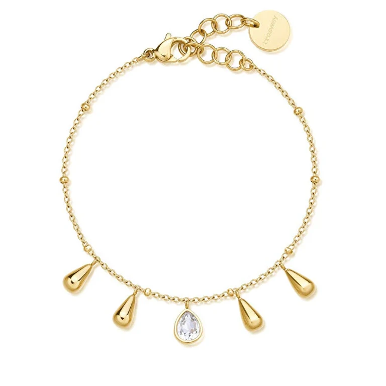 Women's Bracelet in Gold Galvanic with Charms Tear Drop Perfect bpc20