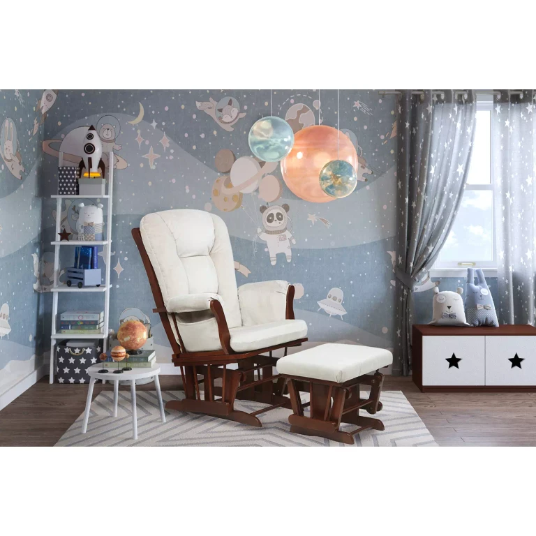 AFG Alice Glider Chair & Ottoman, Espresso:- Espresso