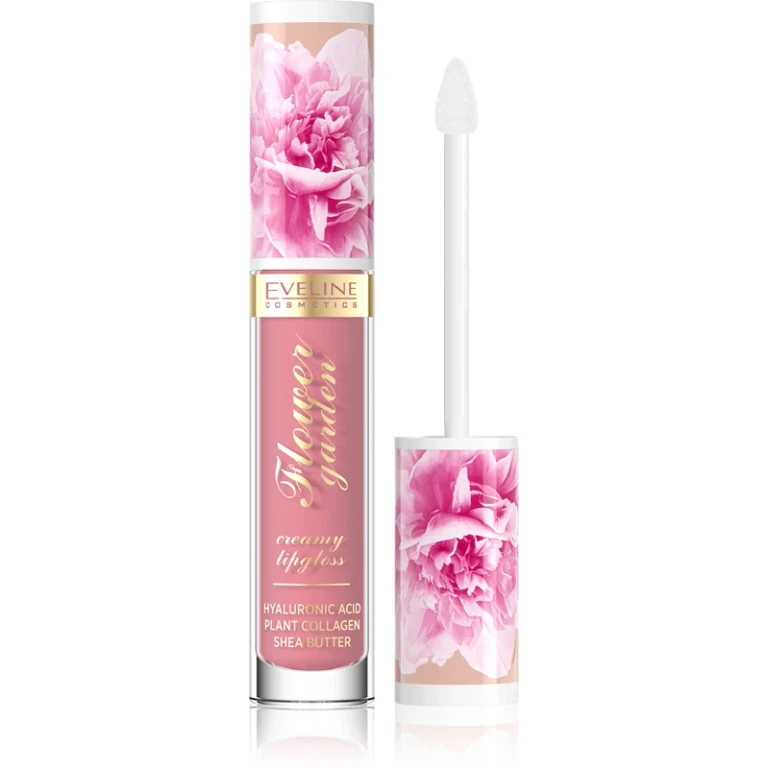 Flower Garden Cream Lip Gloss With Hyaluronic Acid Color 01 Delicate Rose 4.5 Ml