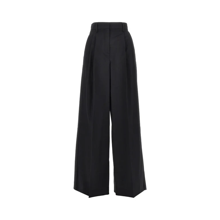 MAX MARA WEEKEND Virgin wool wide-leg pants Woman 40
