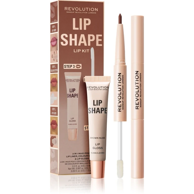 Shape kit for lips color brown nude