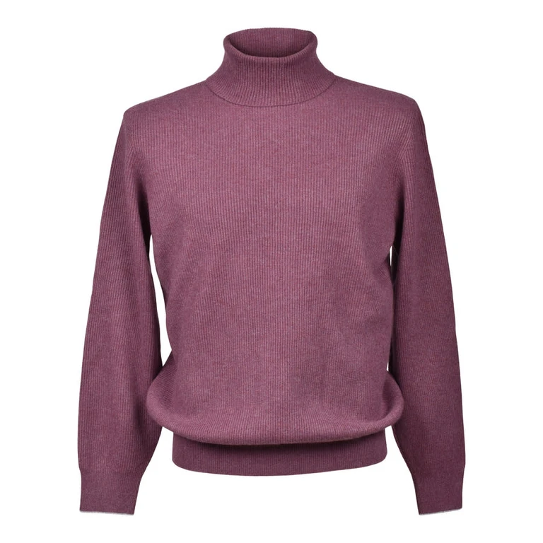 Aubergine Cashmere Turtleneck Sweater