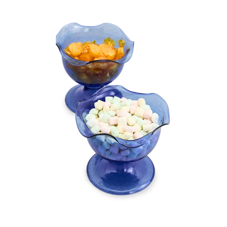 Glass Bowl Set Blue One Size