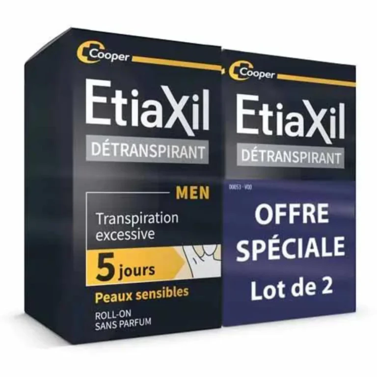 Detranspirant Roll-on Deodorant Underarms for Men Sensitive Skin 2x15ml