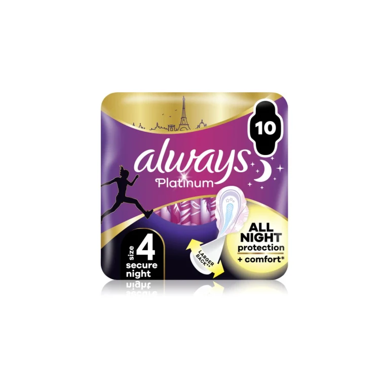 Secure Platinum Night Sanitary Pads 10 Pieces