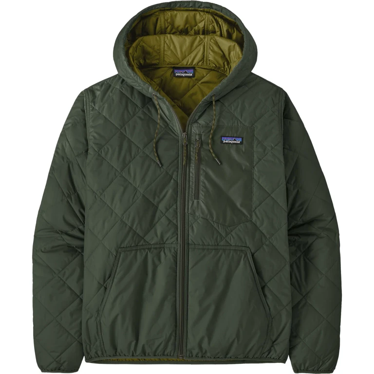 Diamond Quilted Bomber Hoody - Men's
