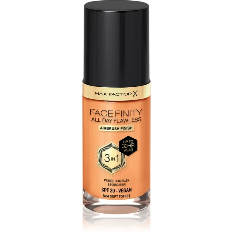 Facefinity All Day Flawless 3 In 1 Foundation N84-Soft Toffee 30ml