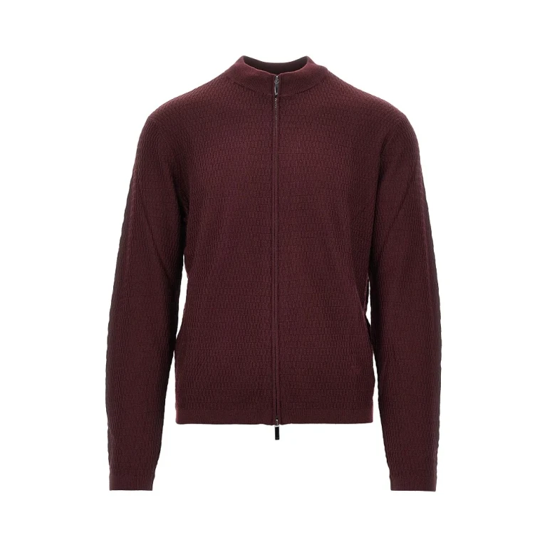 Virgin wool knitted cardigan Man S