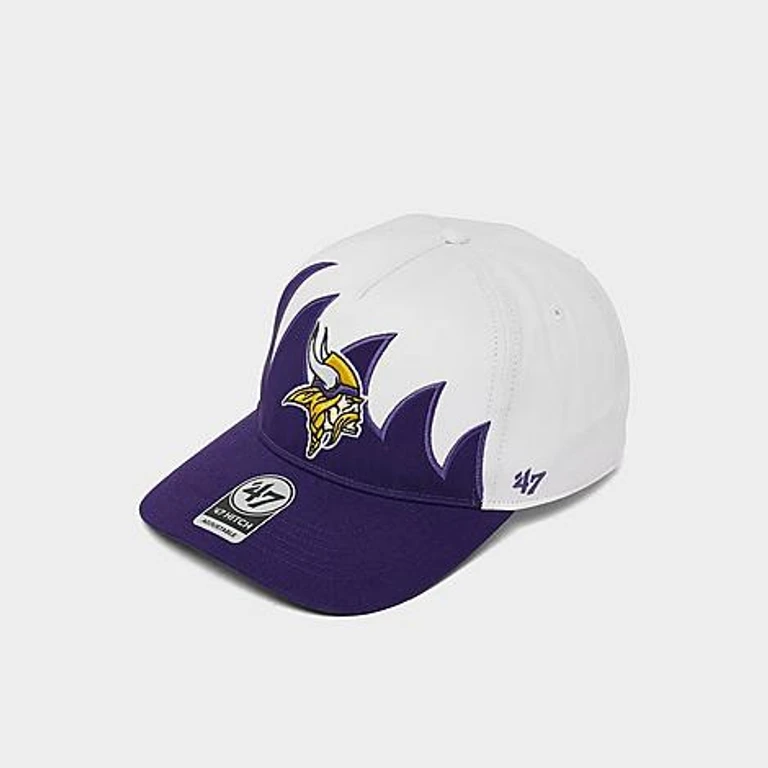 '47 Minnesota Vikings NFL HITCH Jagged Snapback Hat in White/Purple