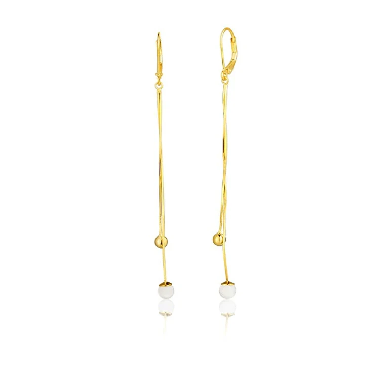 Long Drop Earrings Gold Plated Svle1913Xe9Go00