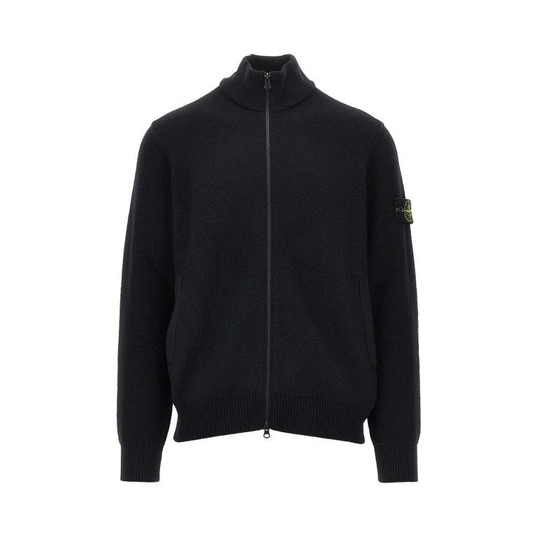 Virgin wool full-zip cardigan Man S