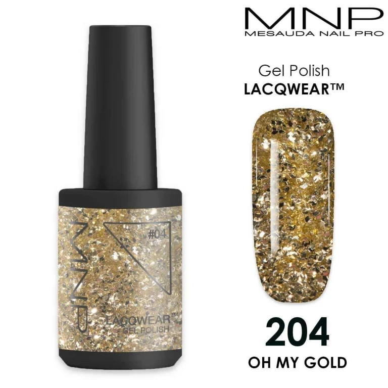 Lacqwear Mnp 10 Ml Gel Polish 204 Oh My Gold