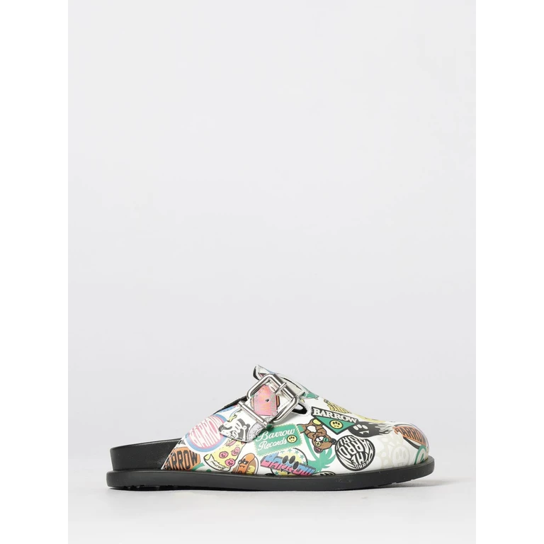 Printed Leather Mules (828321)
