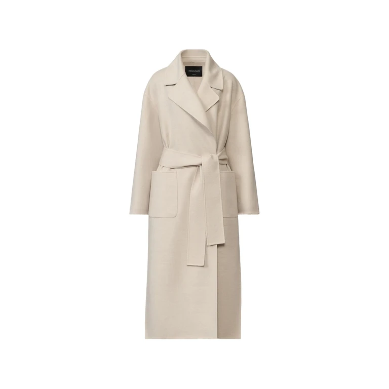 Belted Notch-lapels Coat