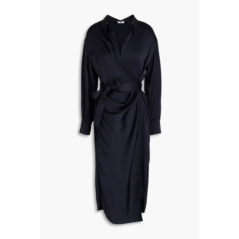 Deep Ocean Wrap Dress