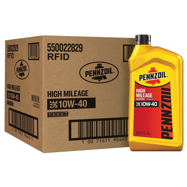 High Mileage SAE 10W-40 Motor Oil 6-pack/1 quart bottles