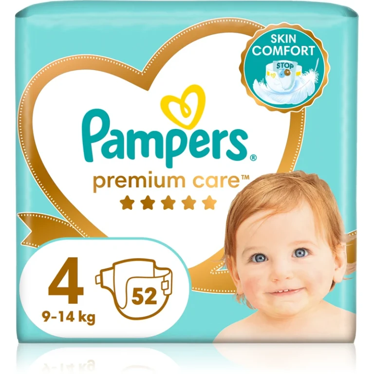 Premium Care size 4 disposable diaper 9-14 kg 52 pieces