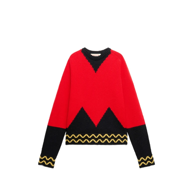 Marni Pull Col Rond - Rouge (UFH100GCMG0501Q0INR66)