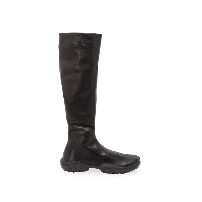 Stretch Leather Boots