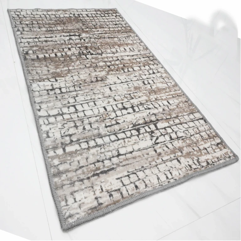 Bibb Home Washable Flannel Printed Accent Rug With Latex Back 1-2 Pack 24x36