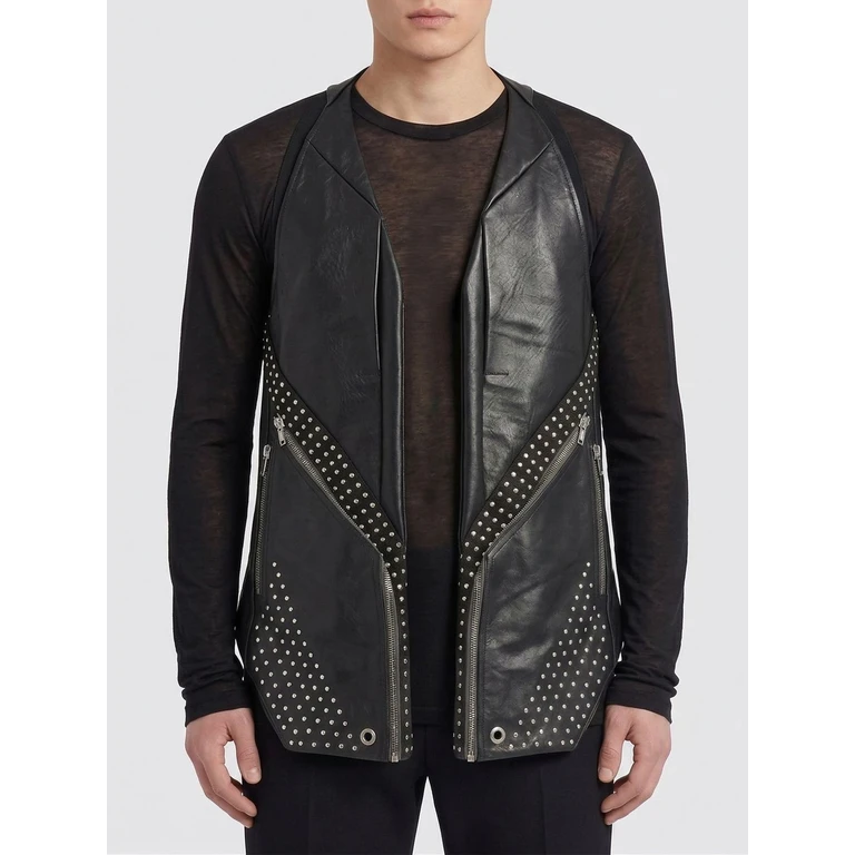 Leather Vest with Glasses (RR01F2910LGBR3S09)