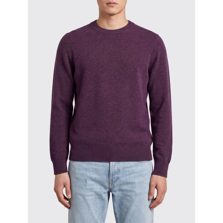 Crewneck Cashmere Jumper with Ribbed Trims (M2200100CLR21)