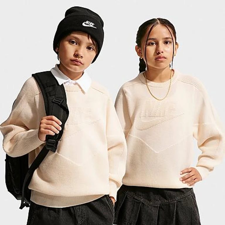 Big Kids Sportswear Crewneck Sweater in Chalk
