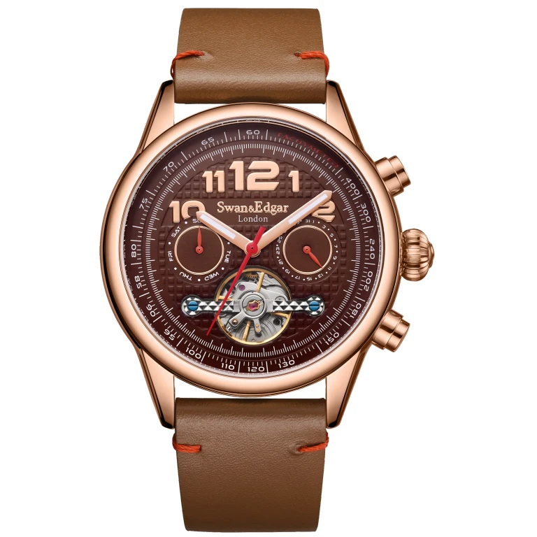 Limited Edition Swan & Edgar Hand Assembled Hasten Automatic Rose Brown