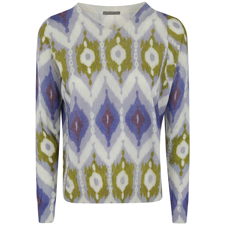 Sweater Multicolor "Batwing V Neck"