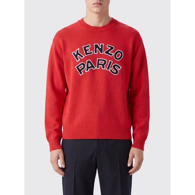 Merino Wool Crew Neck Jumper with Jacquard Logo (FG65PU8223EW22)