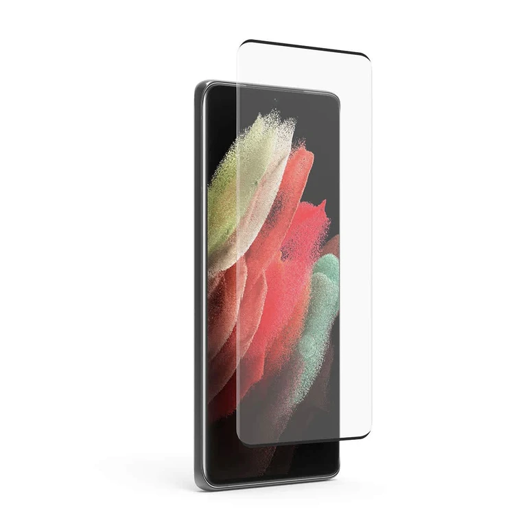 Maximum Clarity Hd Tempered Glass Screen Protector for Samsung Galaxy S21 Ultra 5g, Touch + Precision, Case Friendly Fit, Lifetime Replacement (Self Alignment Installation Tray Included)