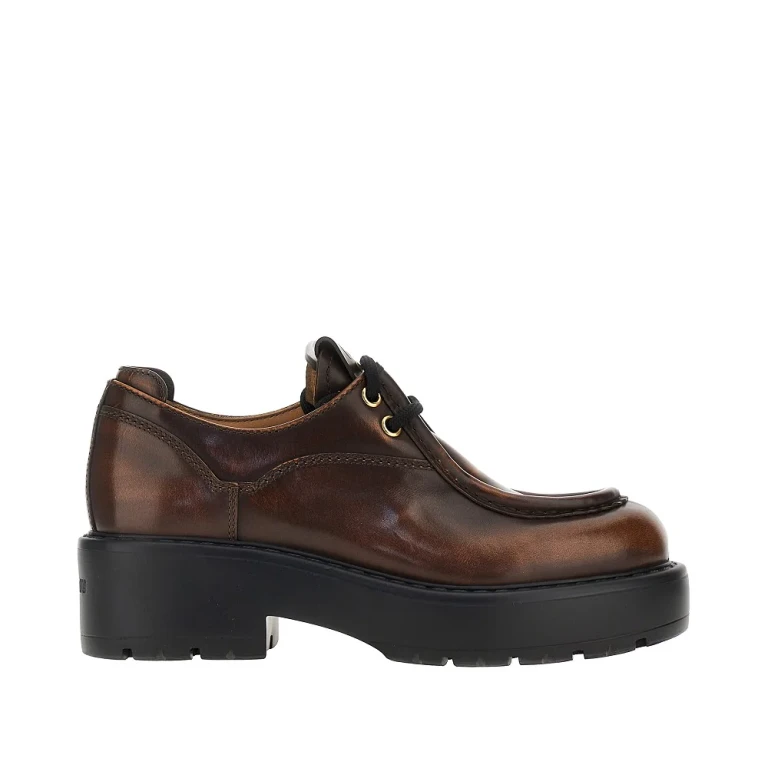 Fumé leather laced shoes Woman 36