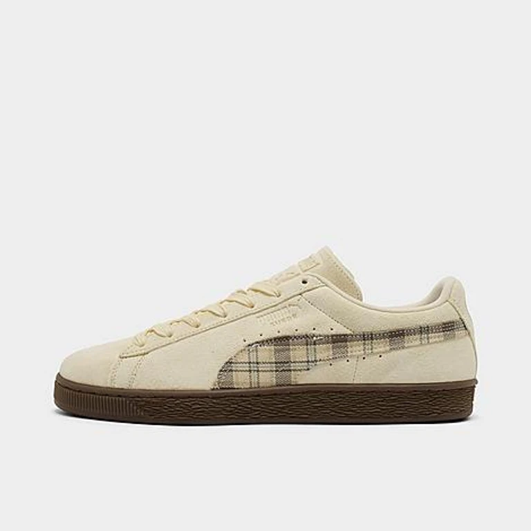 Men's Puma Suede Patch Casual Shoes in Buttercream Size: 8.0