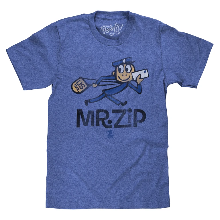 U. S. Mail Vintage Mr. Zip T-Shirt - Blue