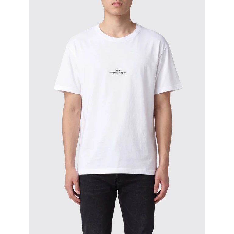 T-shirt blanc à logo Maison Margiela