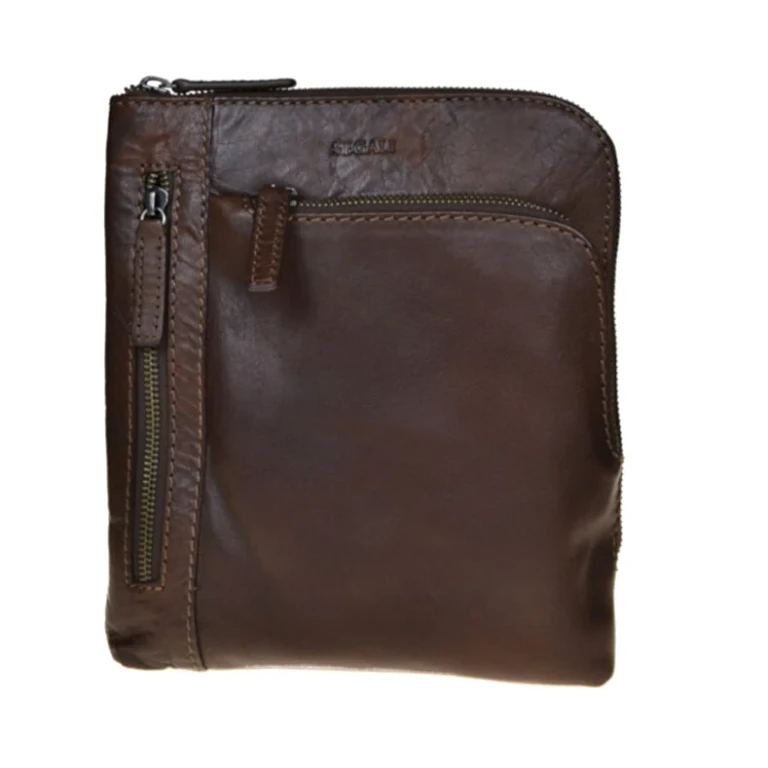 da uomo leather borsa a tracolla 25579 Brown