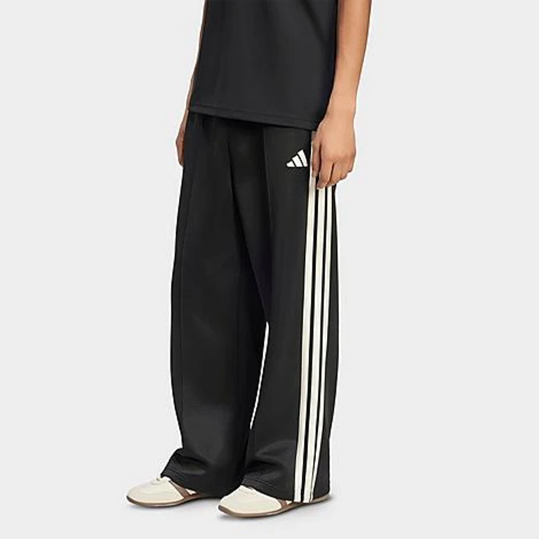 adidas Men's Stadium Loose Open Hem Track Pants in Black Size: Medium