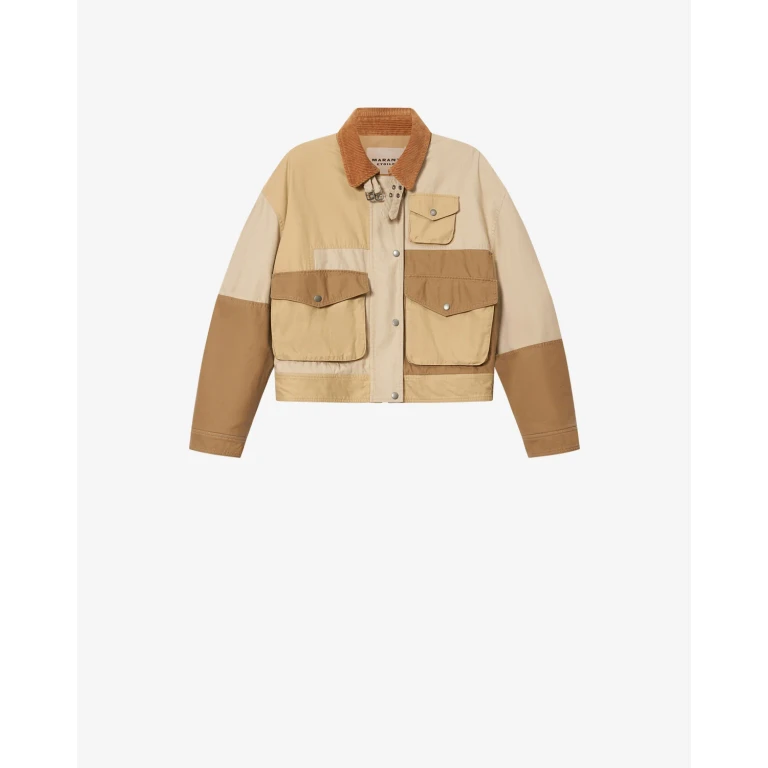 Giacca utility ISABEL MARANT ETOILE Risla stampata in cotone con cintura