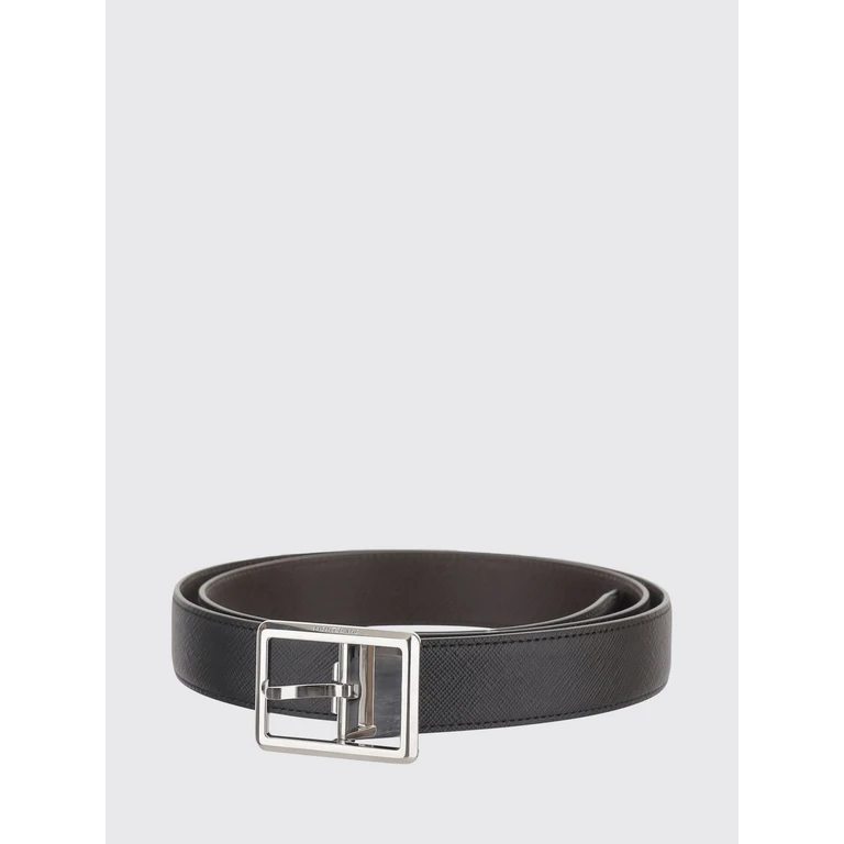 Saffiano Leather Belt (222193BLACK/EBONY)