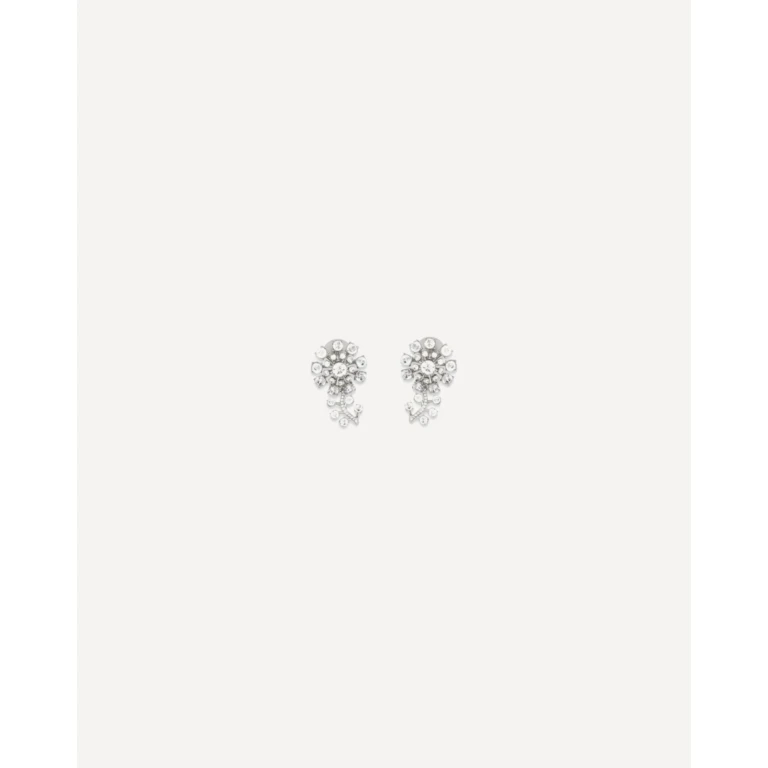 Crystal Flower Earrings Female UNI