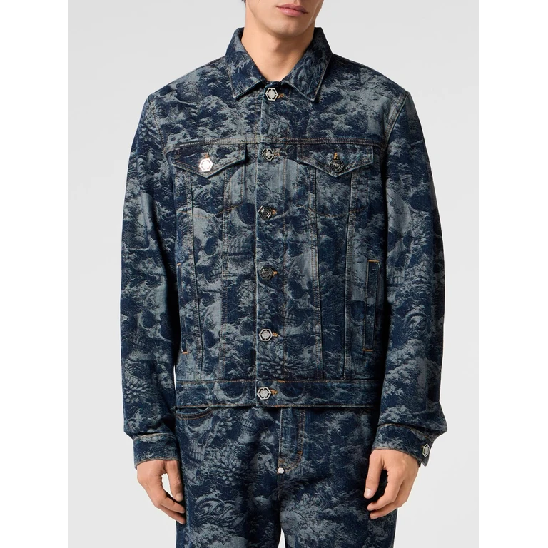 Abstract Denim Jacket (PAFCMDB0681PDE004N08TB)