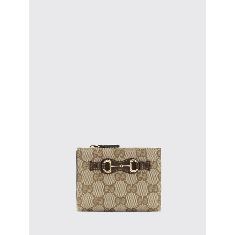 Portafoglio Gucci in tessuto GG con Horsebit