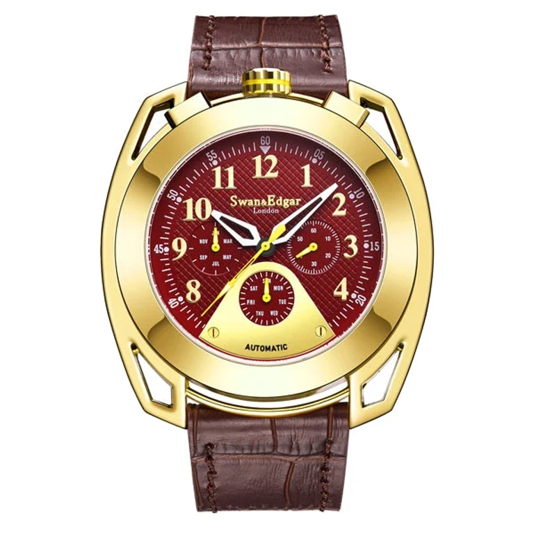 Limited Edition Swan & Edgar Hand Assembled Crusader Automatic Brown