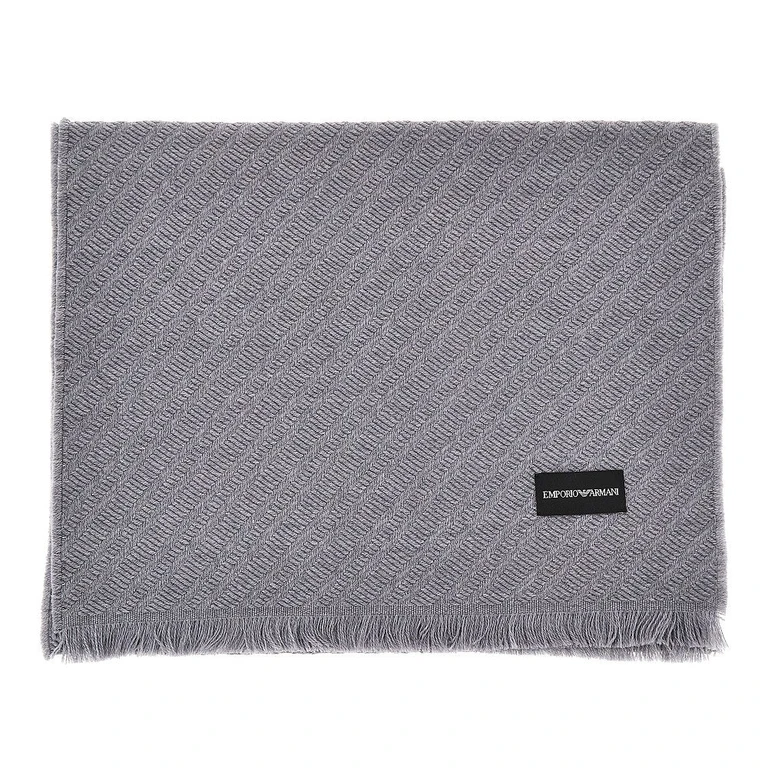 Jacquard wool scarf Man One Size